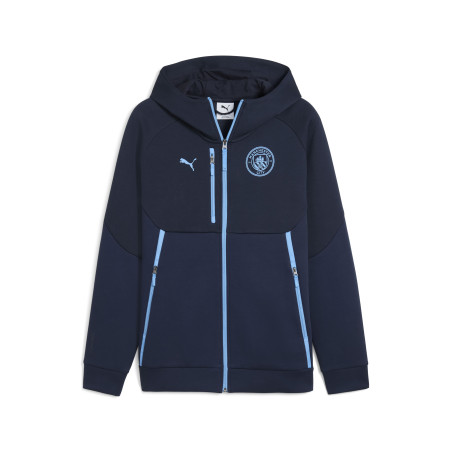 Veste survêtement à capuche Manchester City PUMATECH bleu