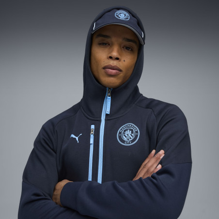 Veste survêtement à capuche Manchester City PUMATECH bleu