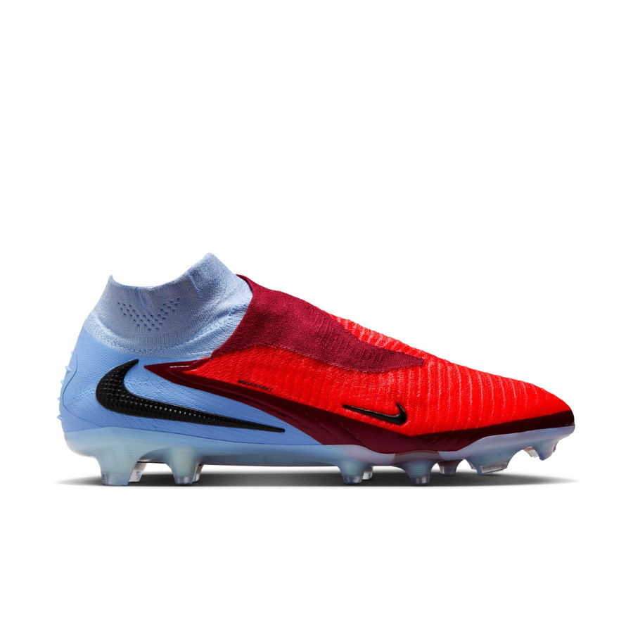 Nike Phantom 6 montante Elite FG gris rouge