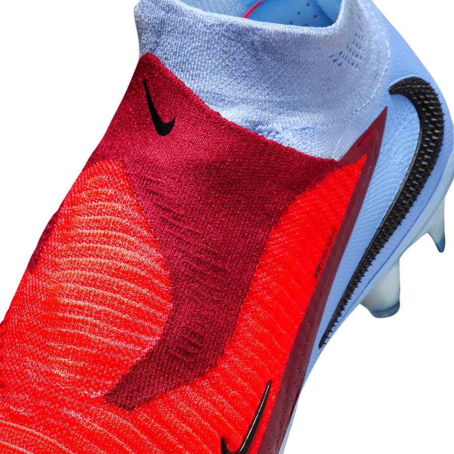 Nike Phantom 6 montante Elite FG gris rouge