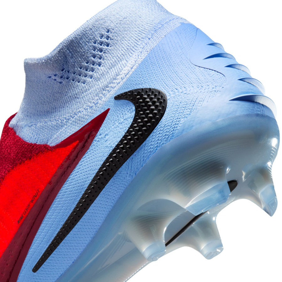 Nike Phantom 6 montante Elite FG gris rouge