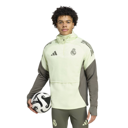 Sweat zippé Real Madrid hiver vert