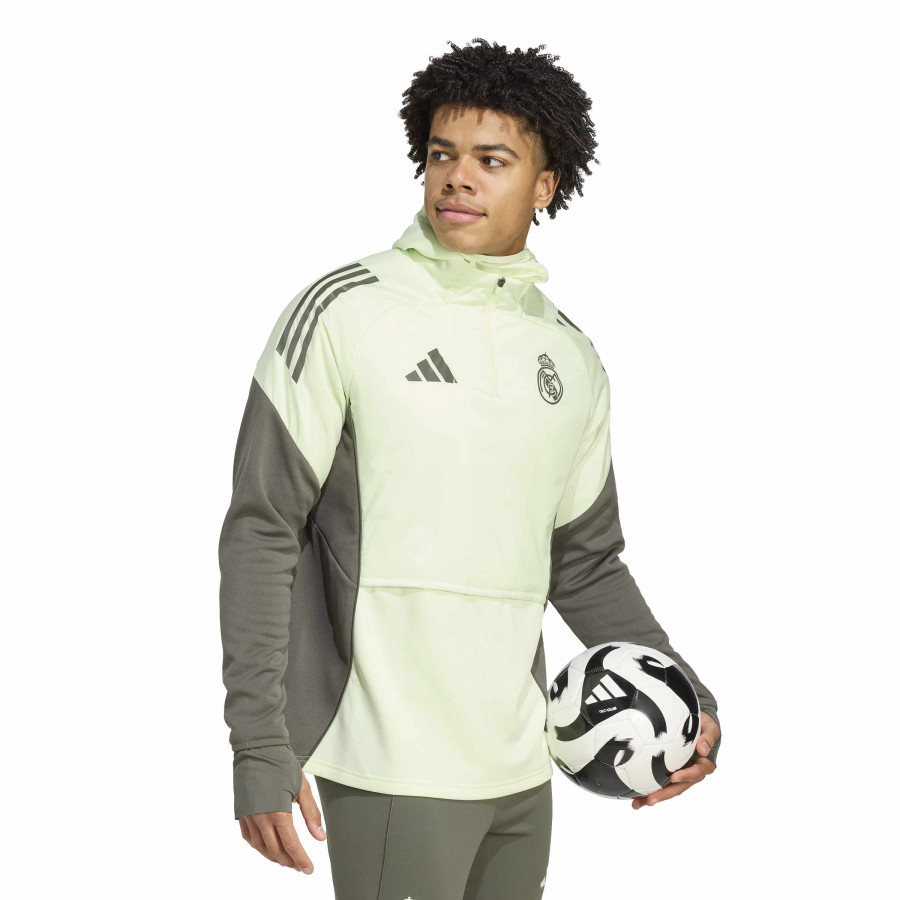 Sweat zippé Real Madrid hiver vert