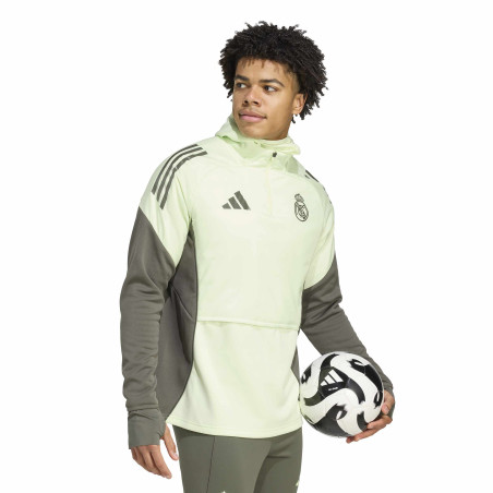 Sweat zippé Real Madrid hiver vert