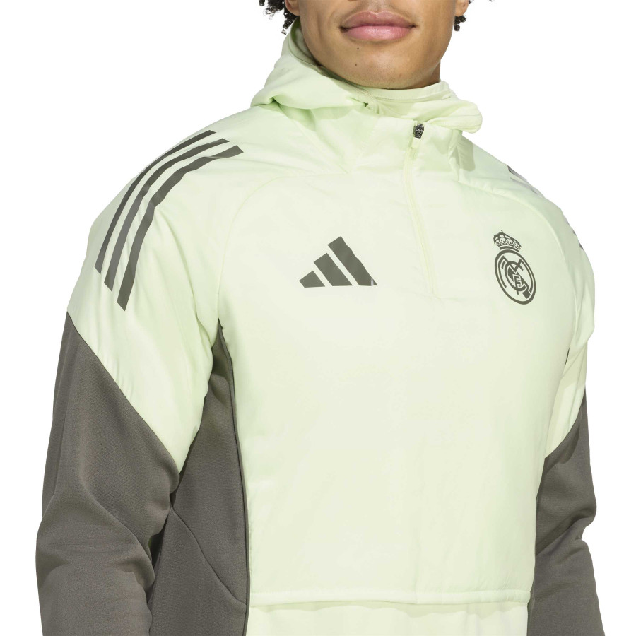 Sweat zippé Real Madrid hiver vert