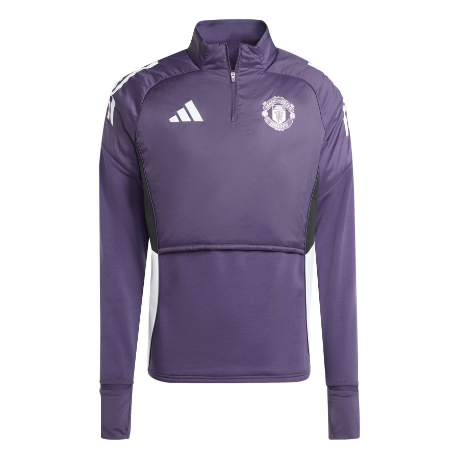 Sweat zippé à cagoule Manchester United violet