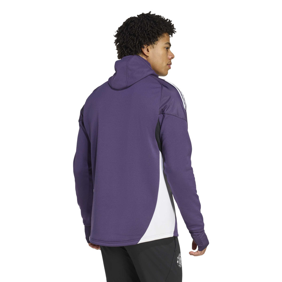 Sweat zippé à cagoule Manchester United violet
