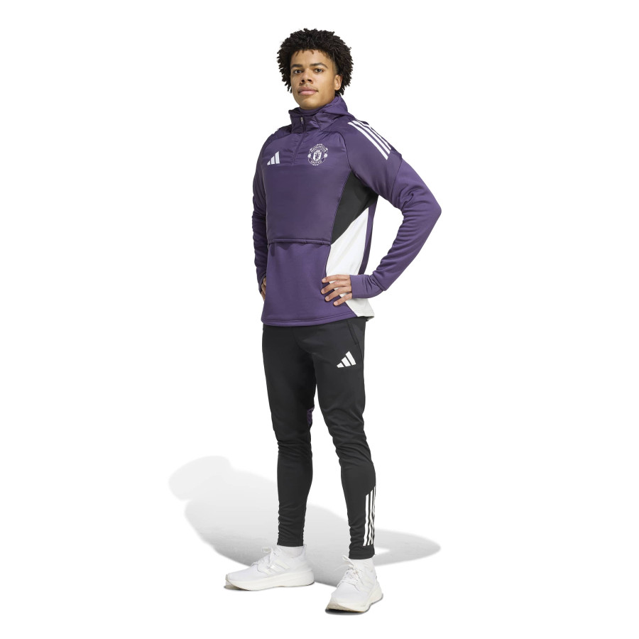 Sweat zippé à cagoule Manchester United violet