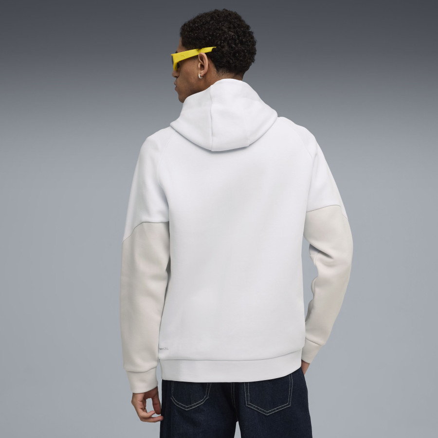 Veste survêtement à capuche Dortmund PUMATECH blanc jaune