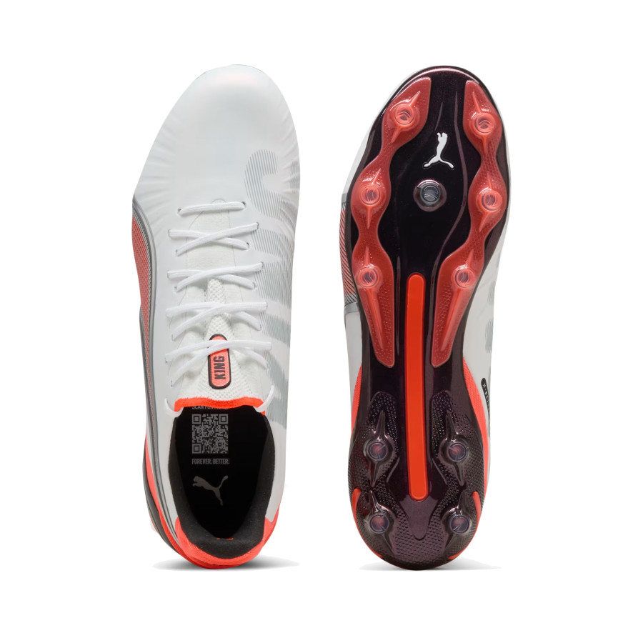 Puma King Ultimate FG/AG blanc orange