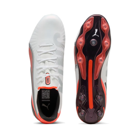 Puma King Ultimate FG/AG blanc orange