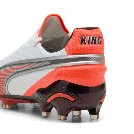 Puma King Ultimate FG/AG blanc orange