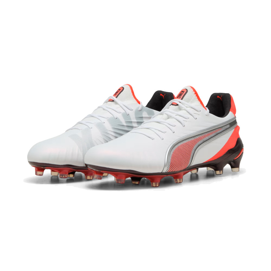 Puma King Ultimate FG/AG blanc orange