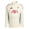Sweat zippé Liverpool hiver blanc rouge