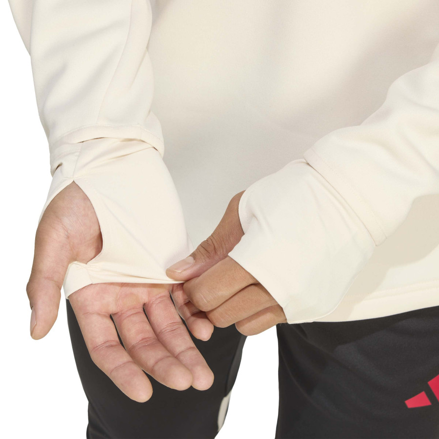 Sweat zippé Liverpool hiver blanc rouge