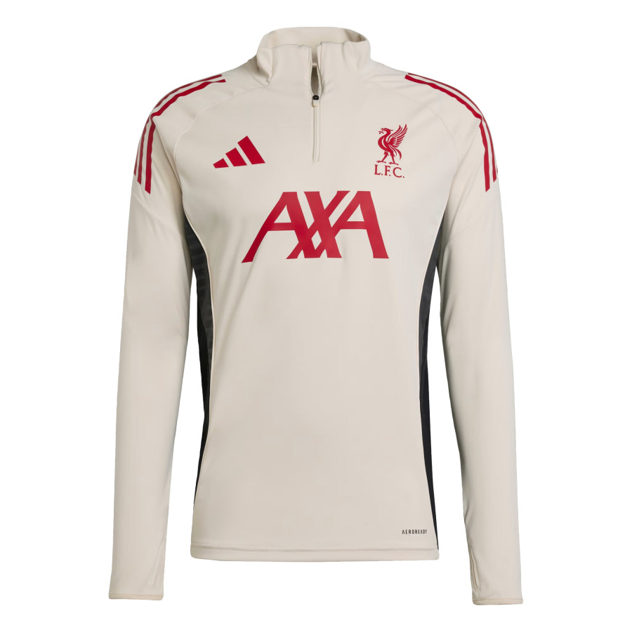 Sweat zippé Liverpool blanc rouge