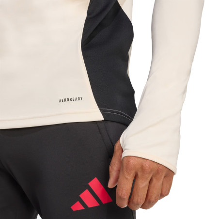 Sweat zippé Liverpool blanc rouge