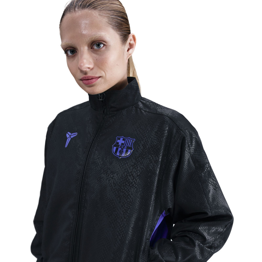 Veste survêtement Femme FC Barcelone noir violet