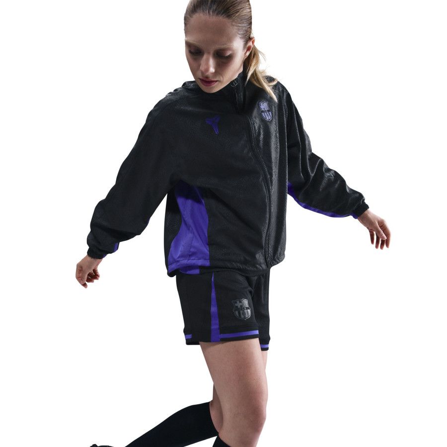 Veste survêtement Femme FC Barcelone noir violet