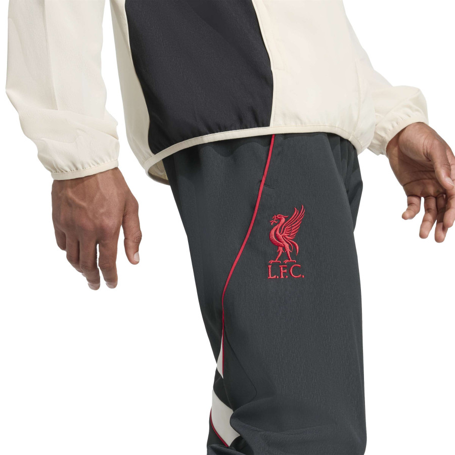 Pantalon survêtement Liverpool Woven noir rouge