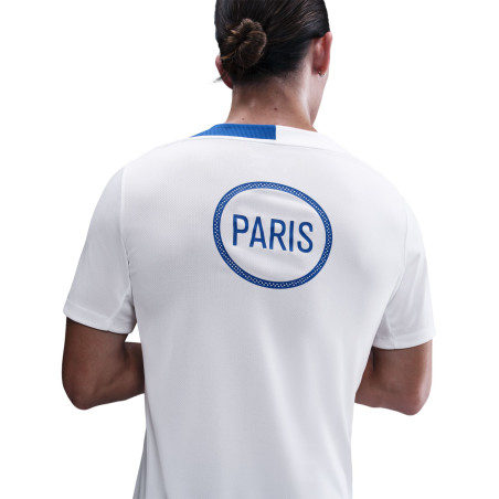 Maillot entraînement PSG Strike blanc bleu