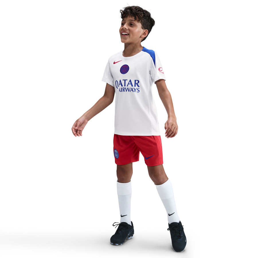 Maillot entraînement junior PSG Strike blanc bleu