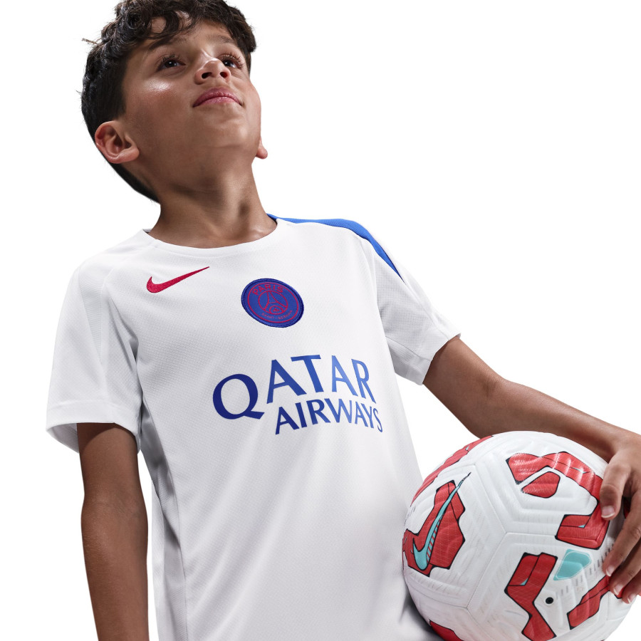 Maillot entraînement junior PSG Strike blanc bleu