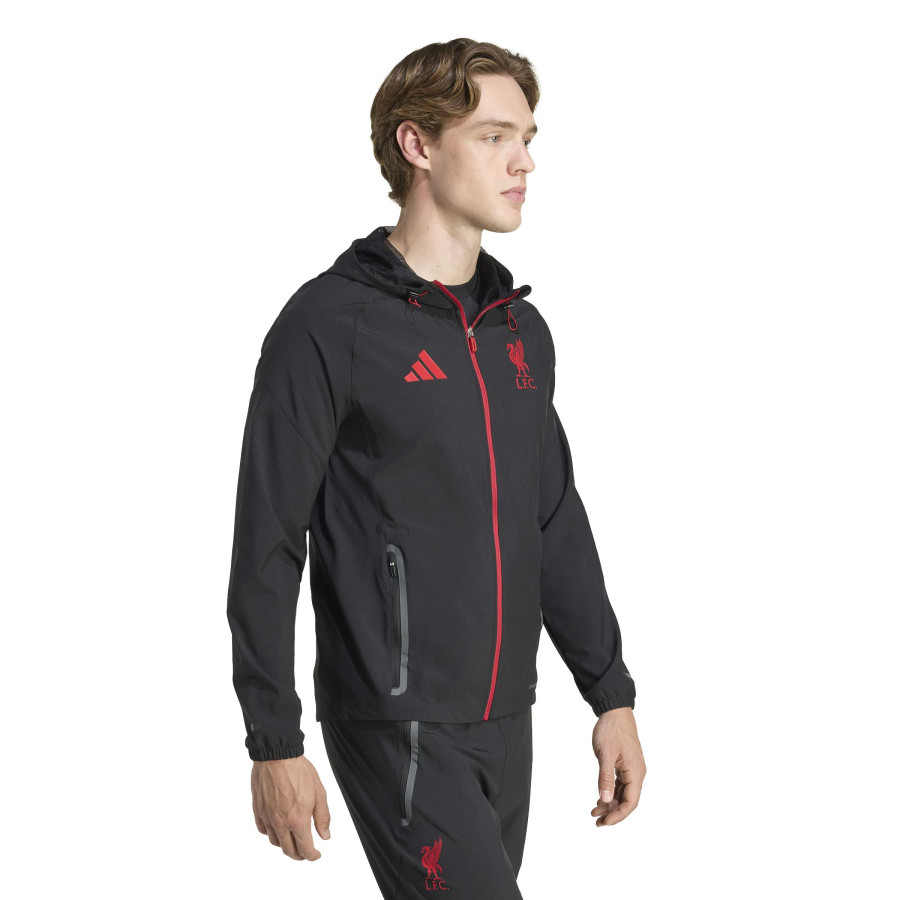 Veste survêtement Liverpool Vis Tech noir rouge