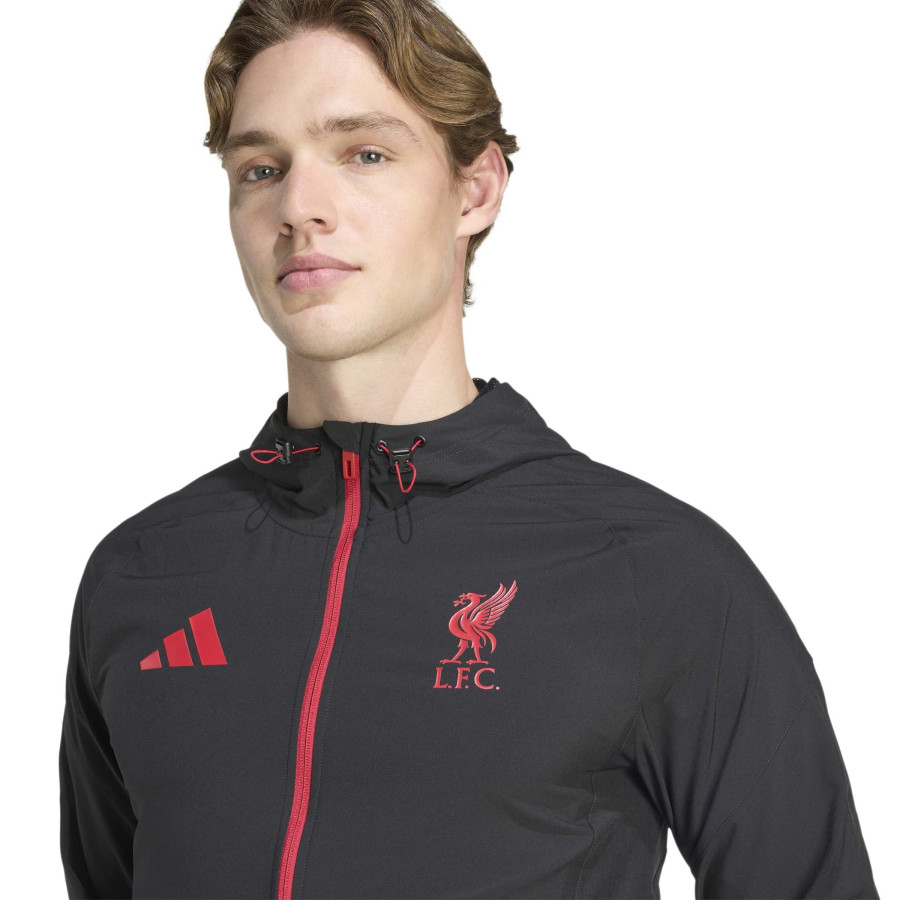 Veste survêtement Liverpool Vis Tech noir rouge