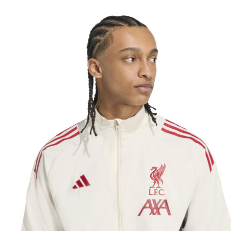 Veste survêtement Liverpool Woven blanc rouge