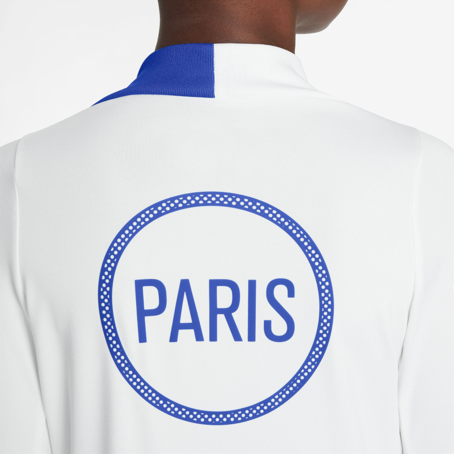 Sweat zippé junior PSG Strike blanc bleu