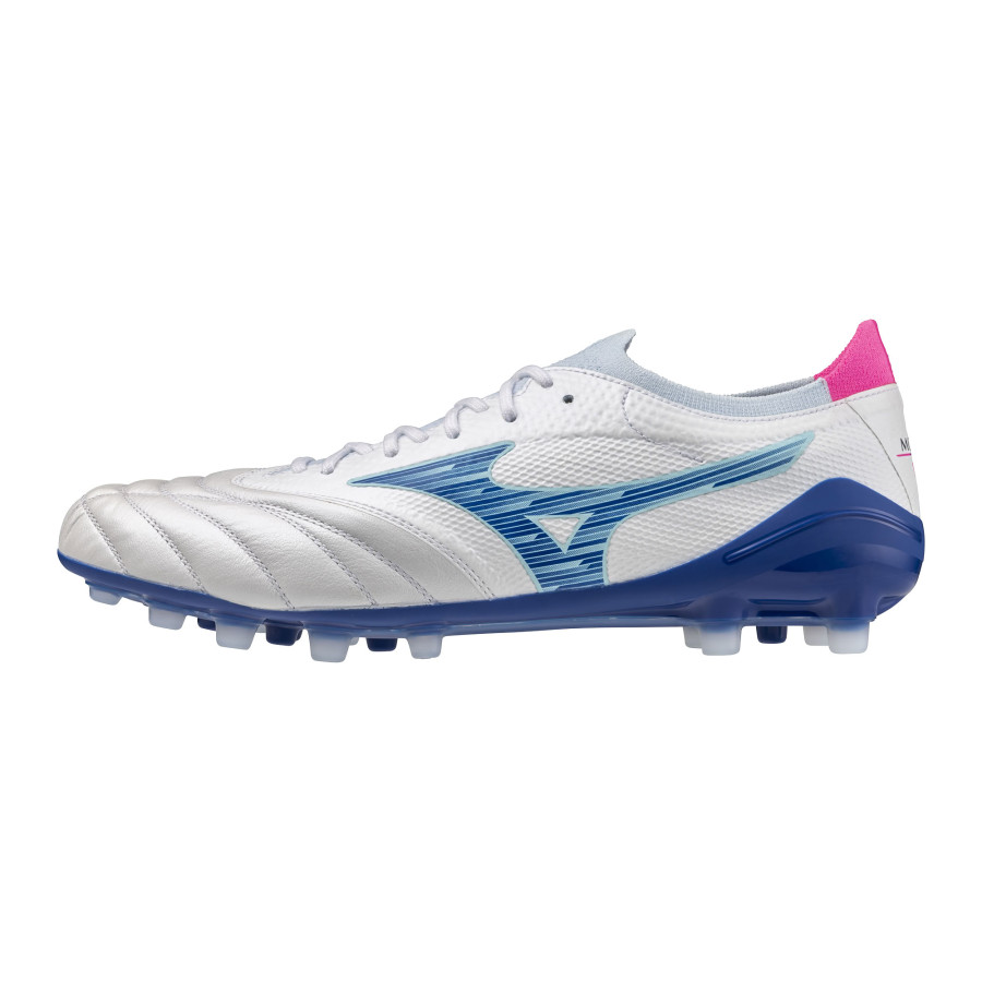 Mizuno Morelia Neo Beta Elite AG blanc bleu