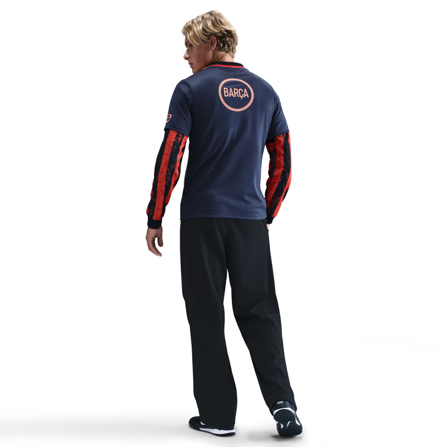 Maillot avant match FC Barcelone bleu orange