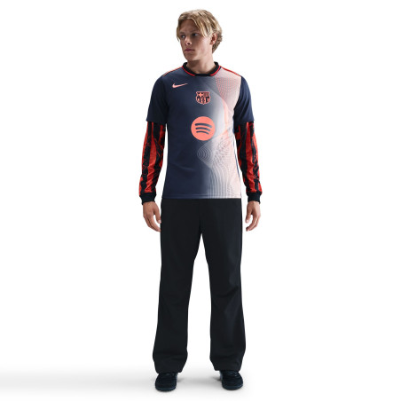 Maillot avant match FC Barcelone bleu orange