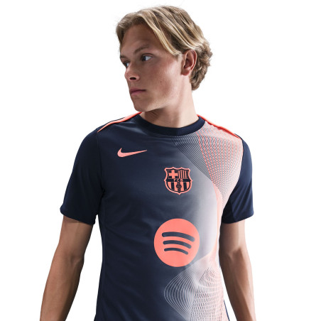 Maillot avant match FC Barcelone bleu orange