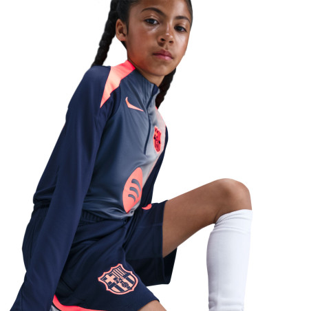 Short entraînement junior FC Barcelone Strike bleu orange