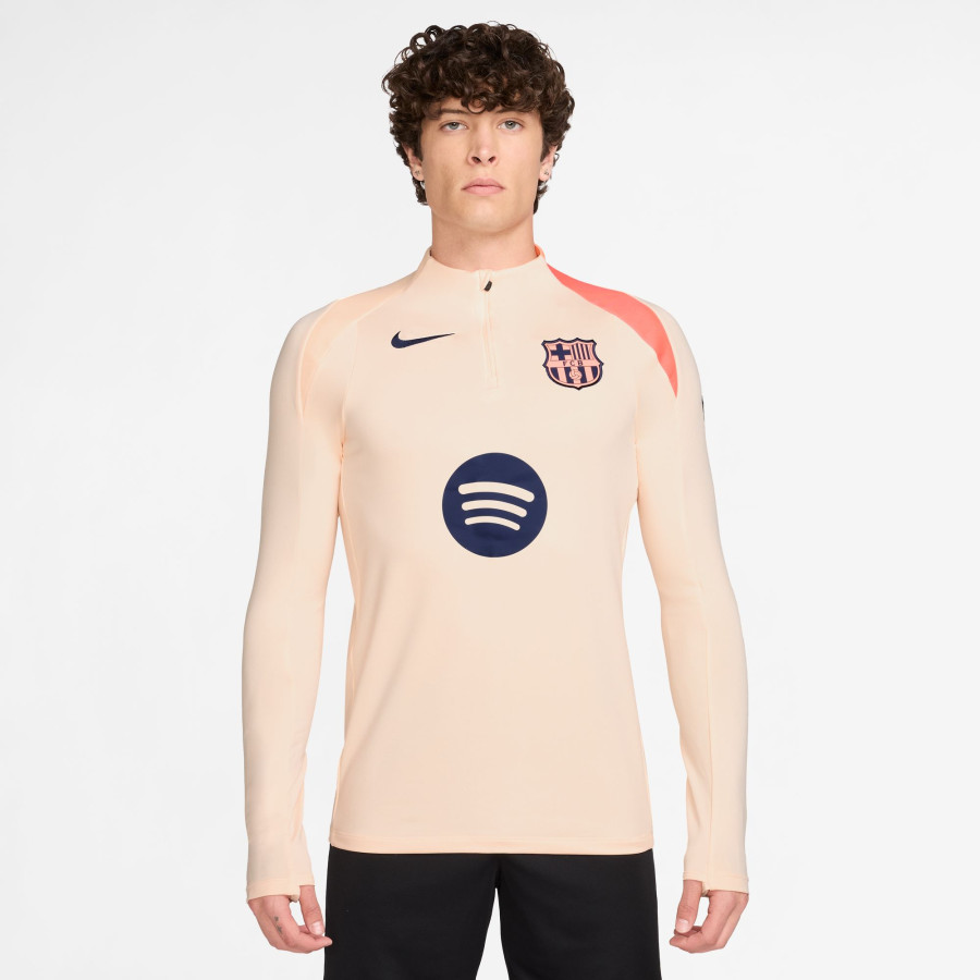 Sweat zippé FC Barcelone Strike orange