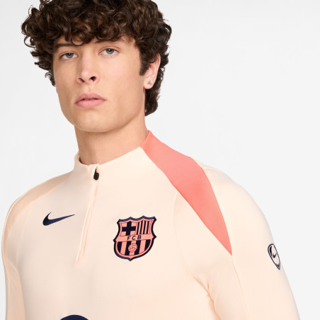 Sweat zippé FC Barcelone Strike orange