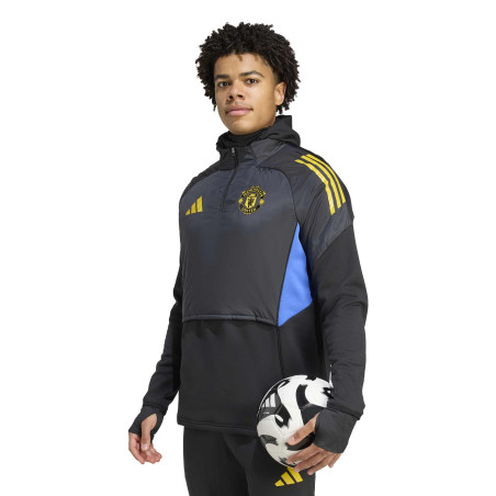 Sweat zippé Manchester United hiver gris