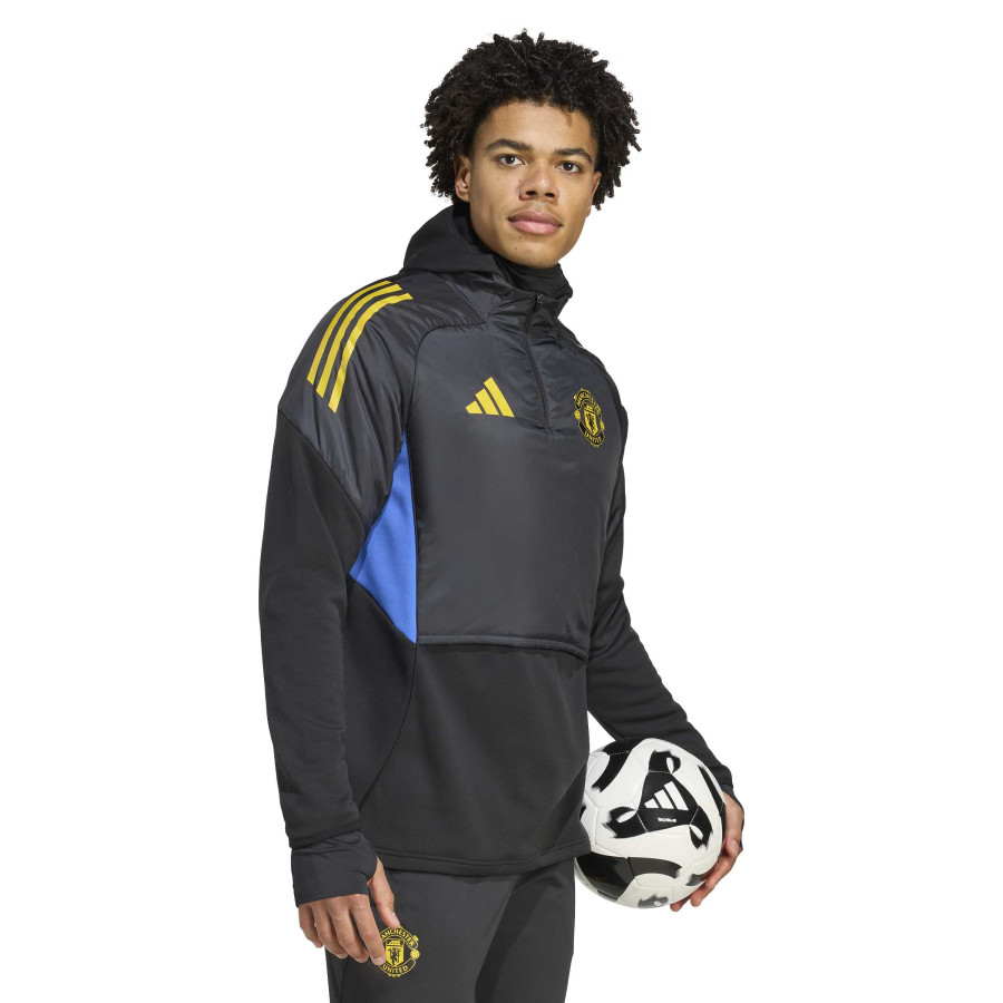 Sweat zippé Manchester United hiver gris