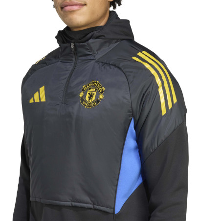 Sweat zippé Manchester United hiver gris