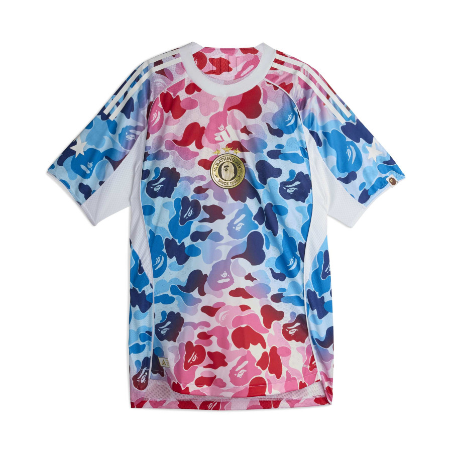 Maillot adidas x BAPE bleu rouge