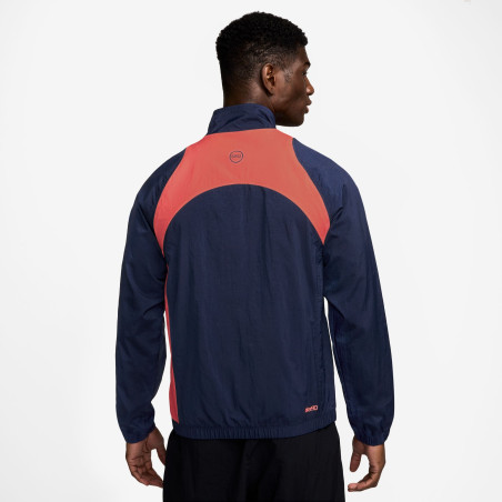 Veste survêtement FC Barcelone Woven T90 bleu orange