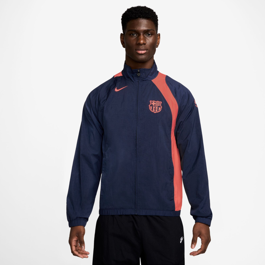 Veste survêtement FC Barcelone Woven T90 bleu orange