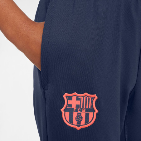 Pantalon survêtement junior FC Barcelone Strike bleu orange