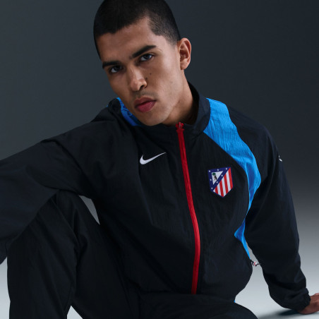 Veste survêtement Atlético Madrid Woven GX noir bleu