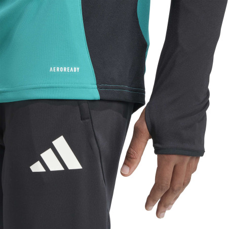 Sweat zippé Liverpool vert blanc