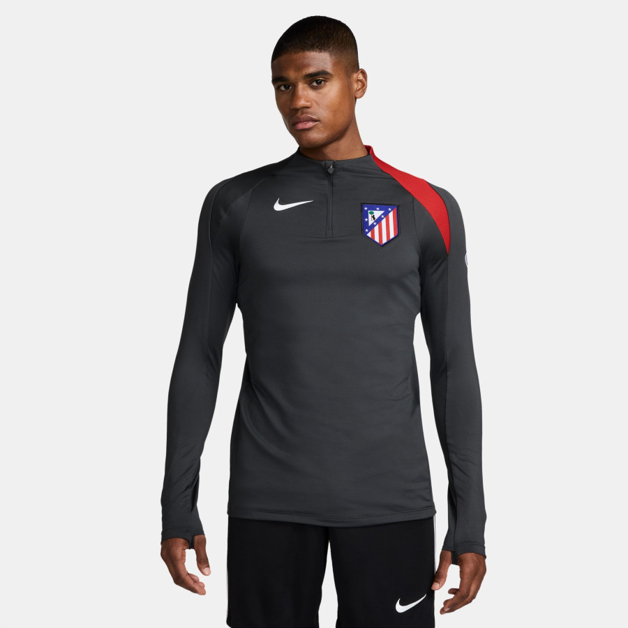 Sweat zippé Atlético Madrid Strike gris rouge