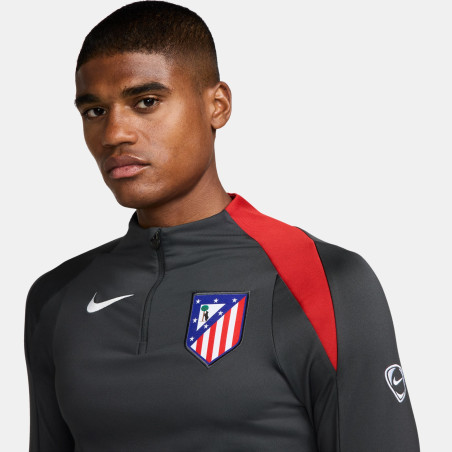 Sweat zippé Atlético Madrid Strike gris rouge