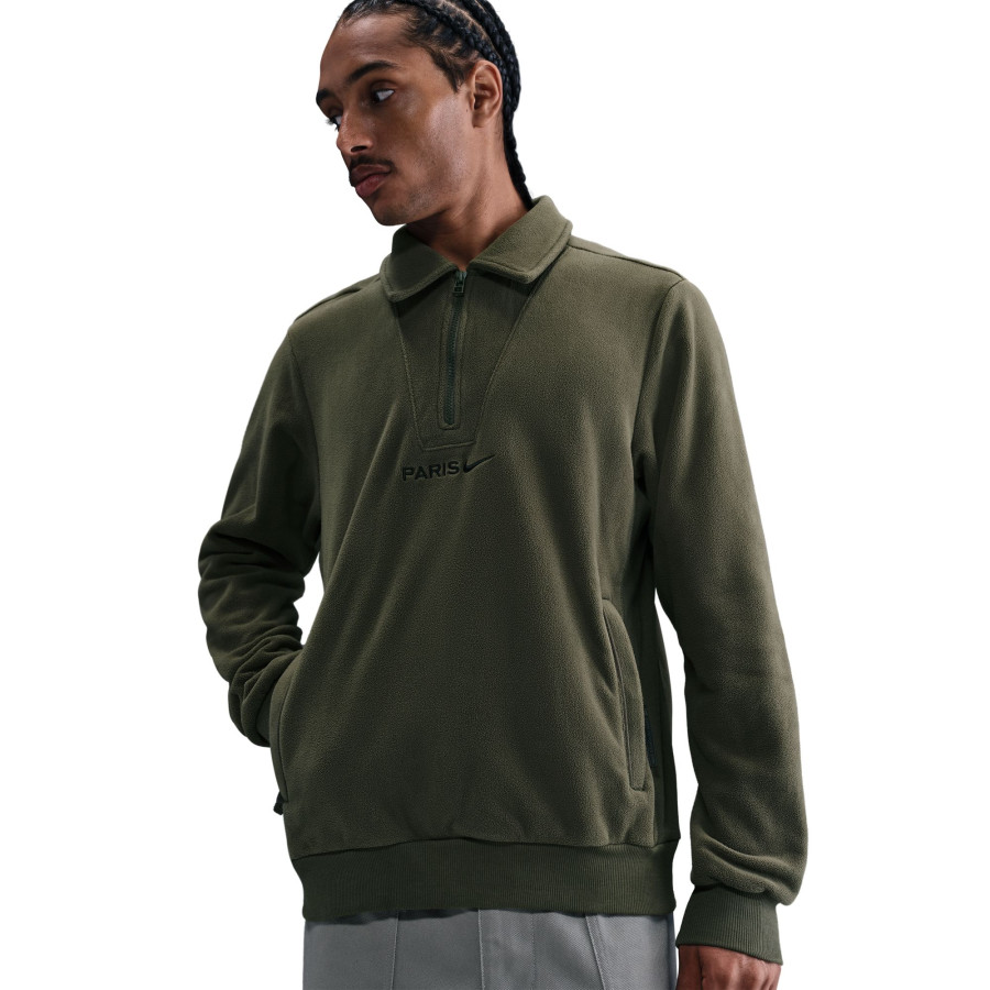 Sweat zippé PSG Therma-Fit polaire vert